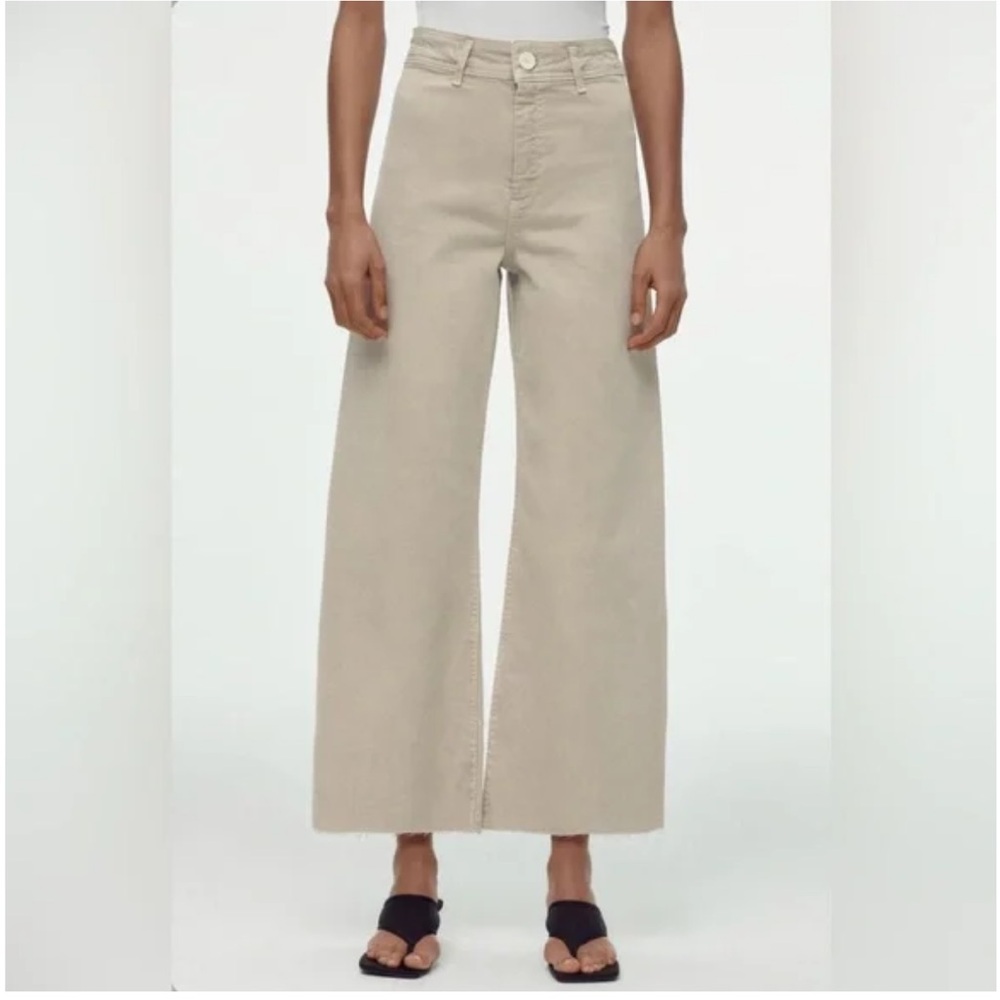 ZARA THE HIGH RISE MARINE STRAIGHT JEANS Size 4 - Picture 2 of 7